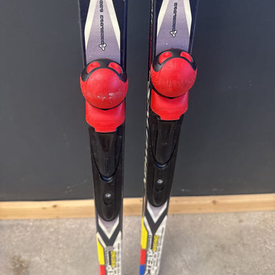 Salomon Waxless Cross country Skis Team Racing Grip with SNS Profil Bindings compare at $200: white yellow black --131cm