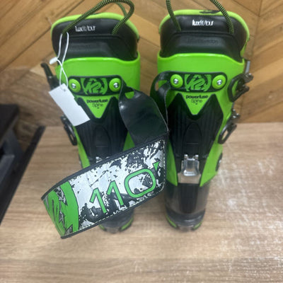 K2 - Pinnacle 110 Ski Boots - MSRP $1000: Green/Black/Clear-unisex-27/27.5