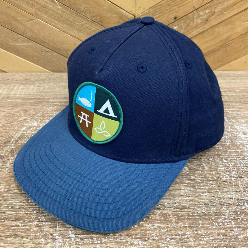 Navy Blue and Teal Outdoor Style Cap: navy blue, teal-unisex-