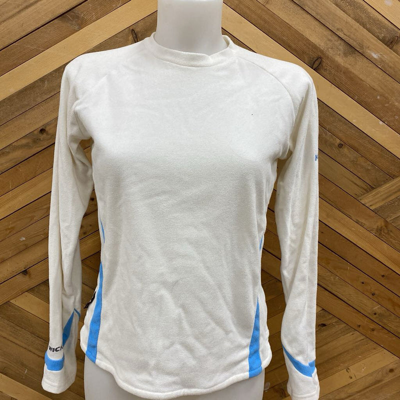 Karbon - Fleece Longsleeve - MSRP $80: White/Blue-women-SM