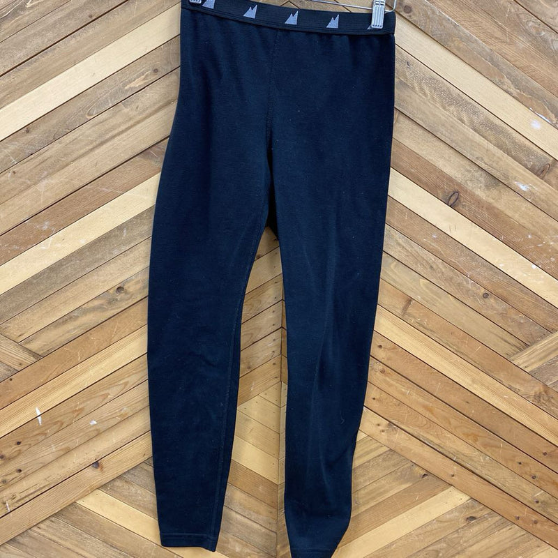 Mec - Baselayer fleece base pants: Black -women-SM