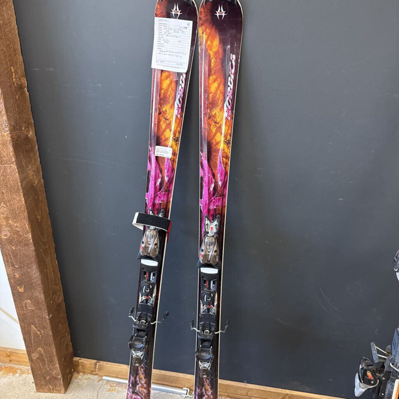 Nordica- Jet Fuel Hot Rod Downhill Skis with Nordica pro binding- MSRP $1600 : Black Purple --170cm