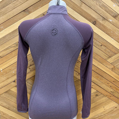 Powerskins - 1/4 Zip Base top - MSRP $37: Purple-women-SM