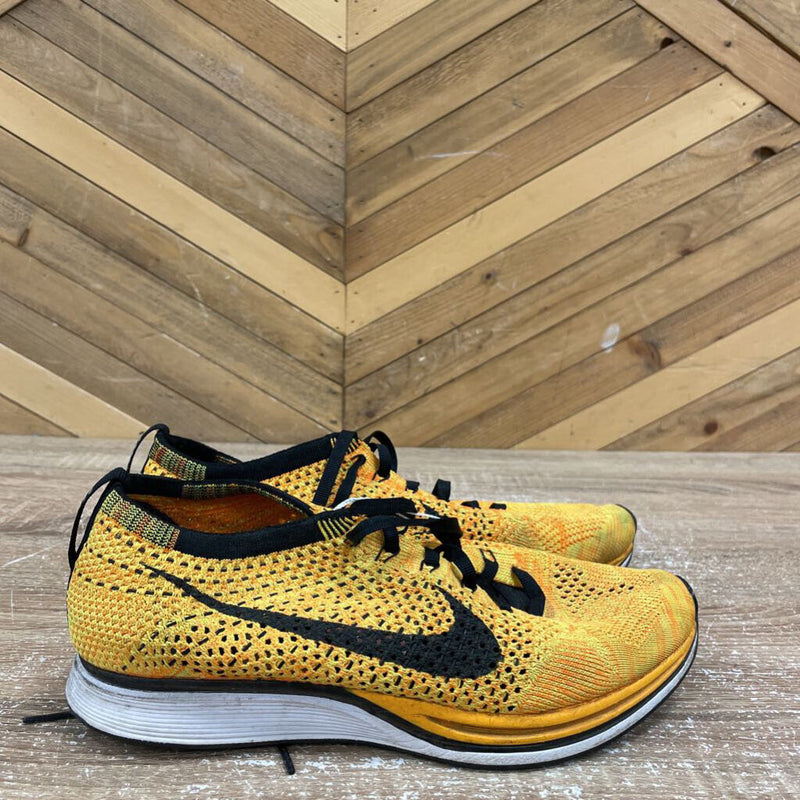 Nike- fly knit shoes- MSRP $ 170: orange -men-7.5