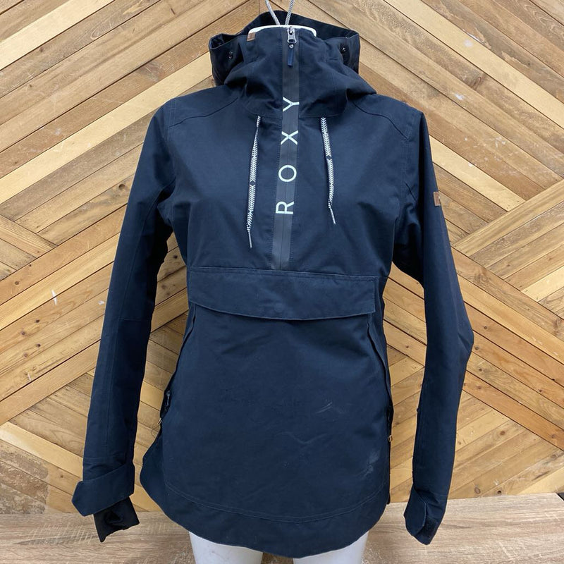 Roxy - Pullover 1/4 zip ski Jacket - MSRP $245: Black/Brown/White-women-SM