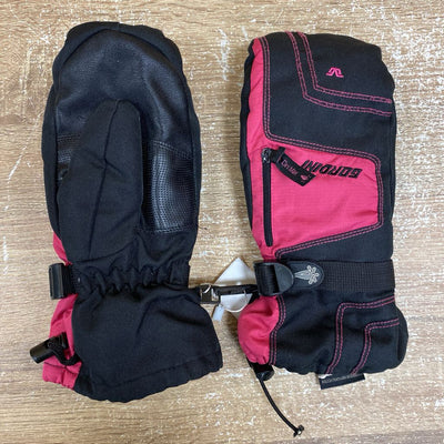 The North Face - JR Mitts - MSRP $65: Pink/Grey-children-LG