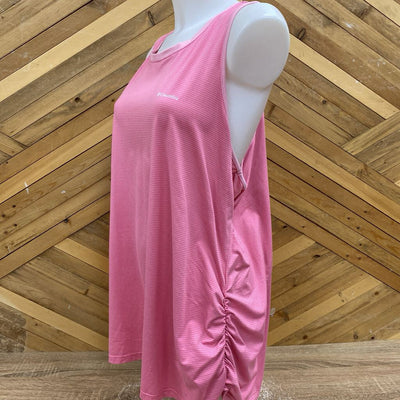 Columbia - Women's Stripe Racerback Tank Top - MSRP comp $54: Pink -women-2XL