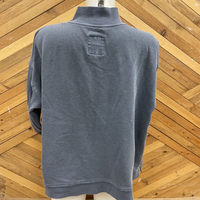 C&C California - Women's Cropped Terry Jacket - MSRP comp $58: Grey/Blue-women-XL