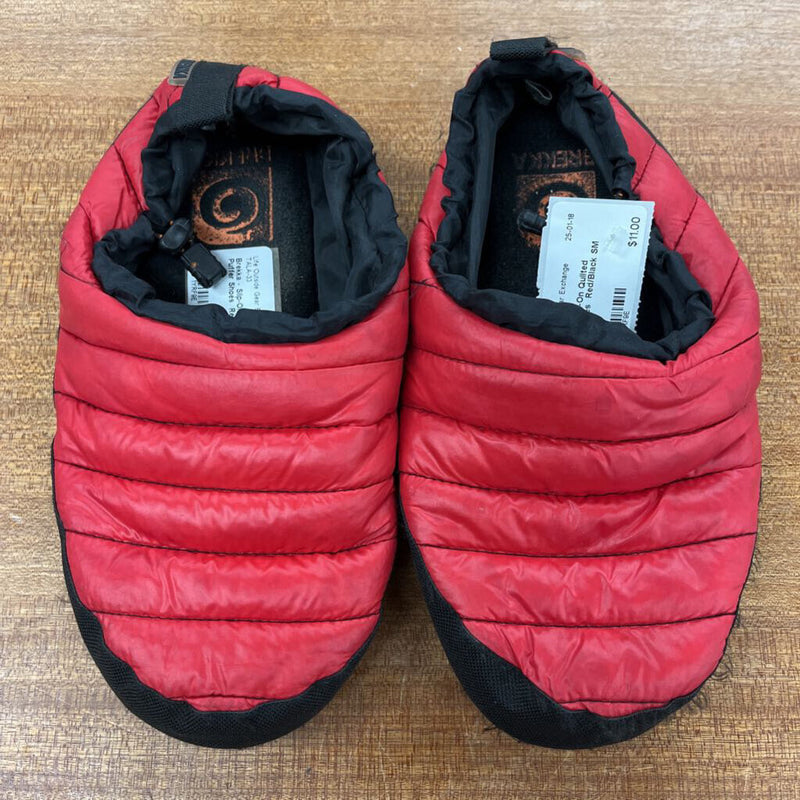 Brekka - Slip-On Quilted Puffer Shoes : Red/Black-unisex-SM