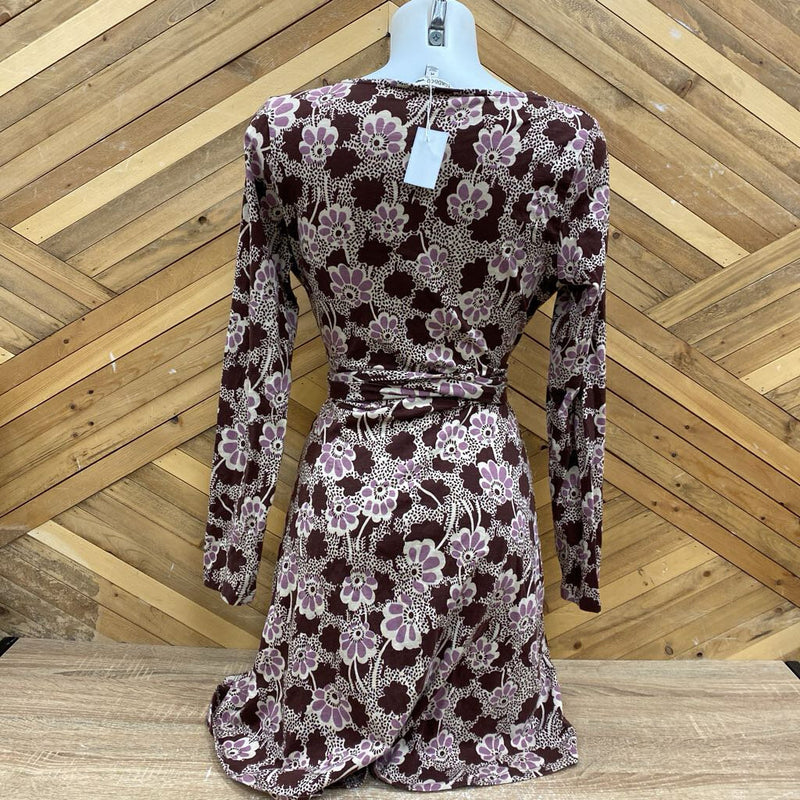 Toad & Co - Long Sleeve Dress - MSRP $180: Brown/Beige/Pink-women-MD