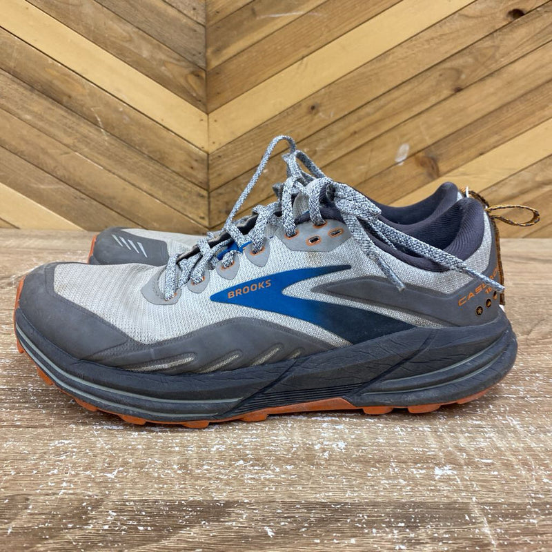 Brooks - Trail Runners - MSRP $200: Grey/Orange/Blue-women-8