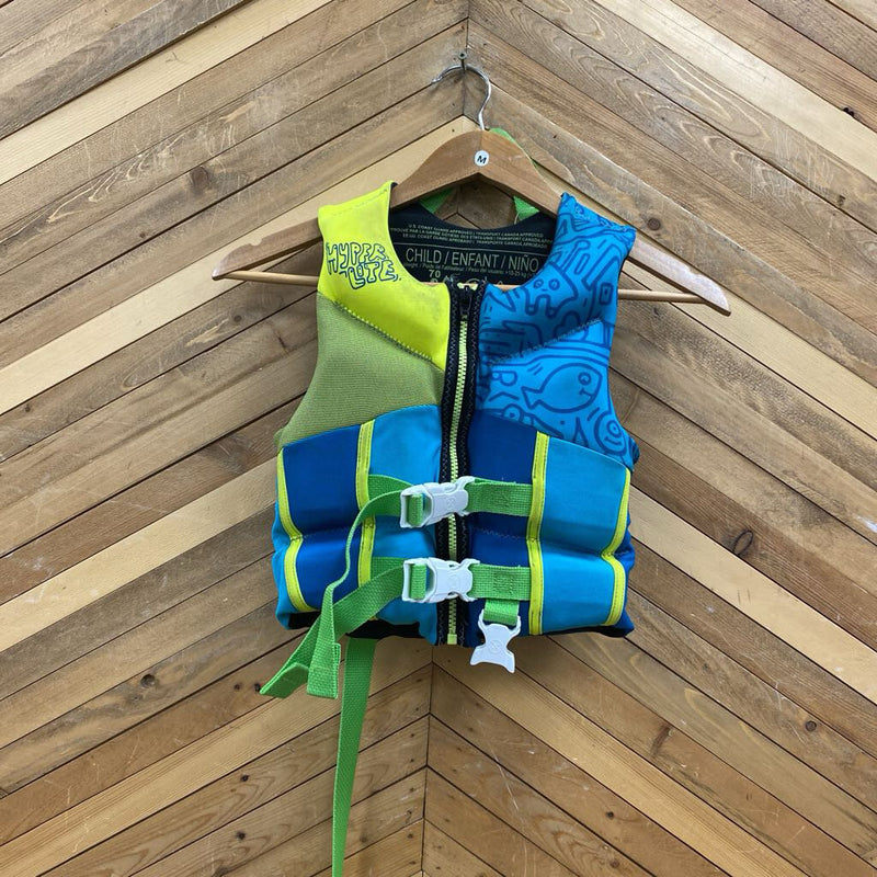 Hyperlite- Child PFD: Blue/Yellow-children-33-55lbs