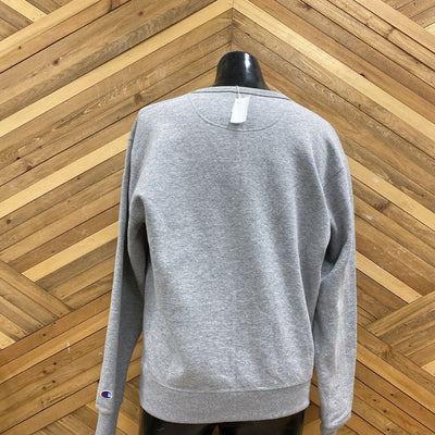 Champion- men's crewneck sweater- MSRP $55: Grey -unisex-MD