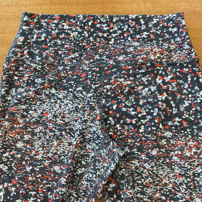 Lululemon- cropped legging: navy with splatter -women-md