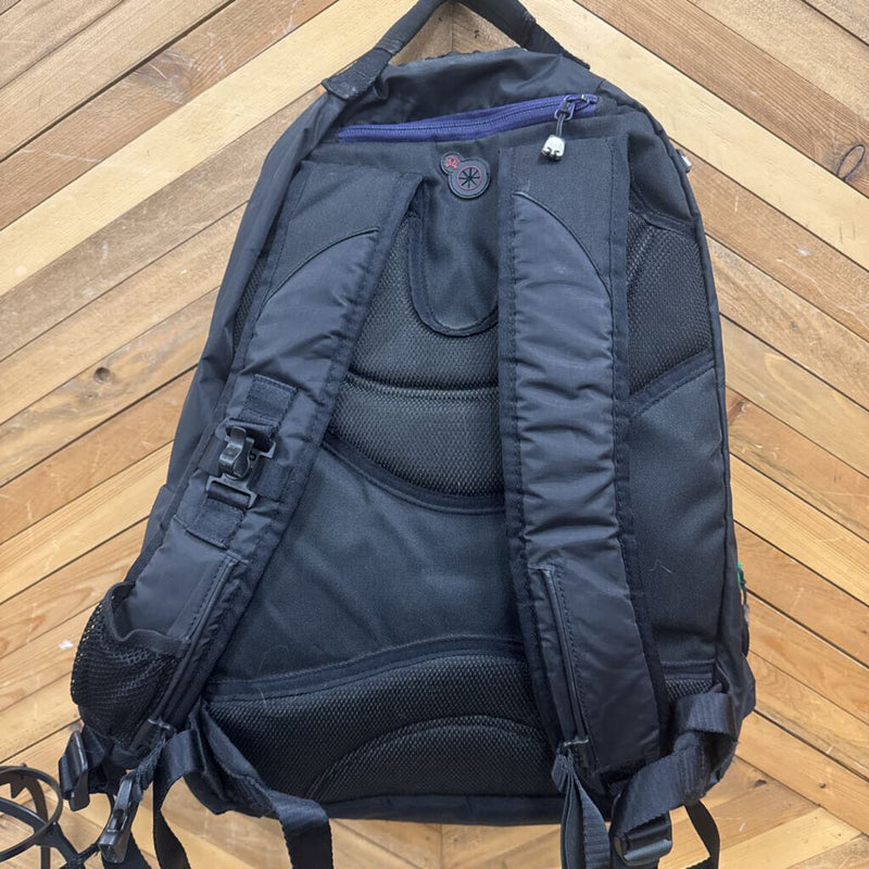 Lululemon Black Backpack with Colorful Accents: black-unisex-