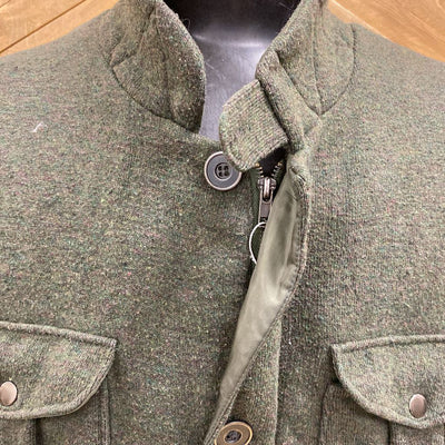 All-Son - Men's Wool Zip Jacket : Green -men-XL