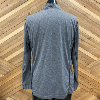 Head- 1/4 zip athletic top: grey -men-LG