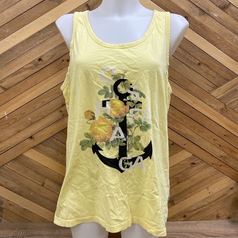 Osheaga- Music Festival Floral Anchor Tank Top: yellow-unisex-MD