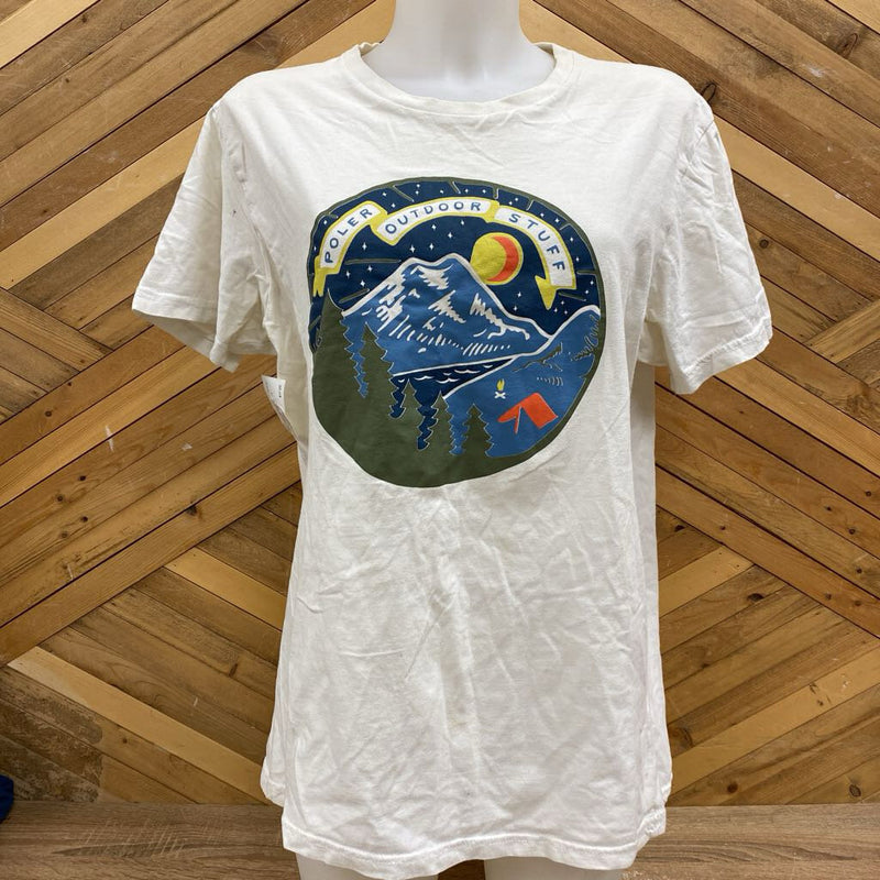 Poler- Outdoor Stuff T-Shirt- MSRP $49: white-unisex-LG