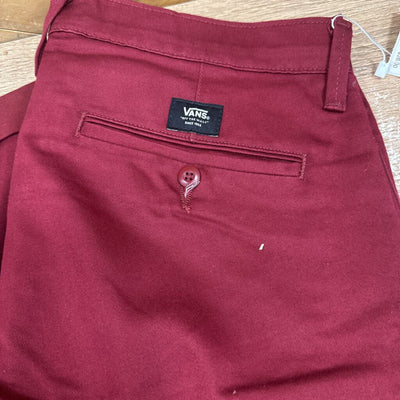 Vans - Authentic Chino Pants - MSRP $75: Burgundy-men-32