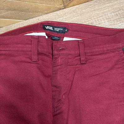 Vans - Authentic Chino Pants - MSRP $75: Burgundy-men-32