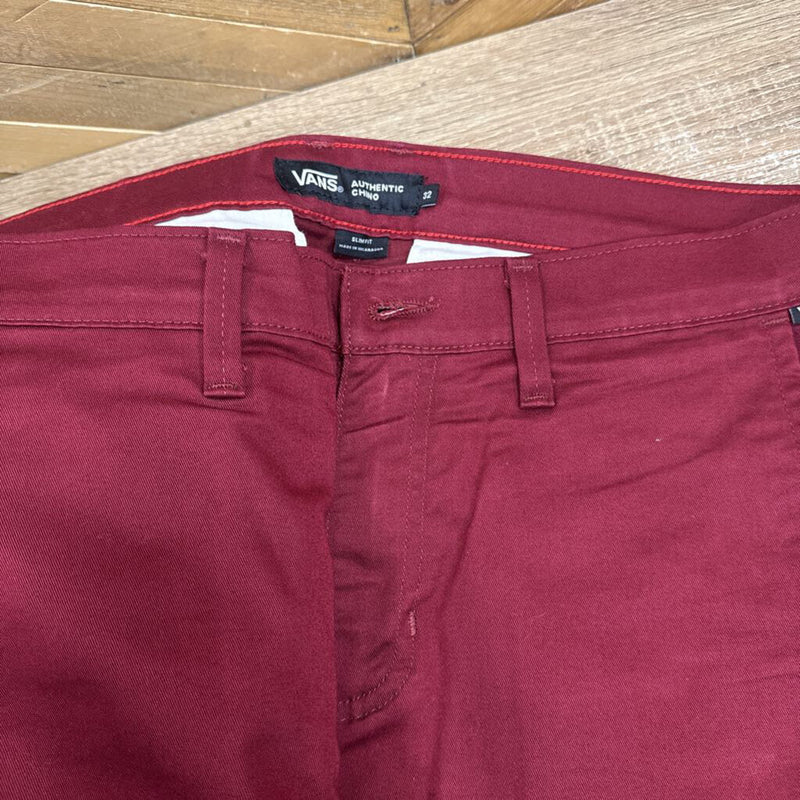 Vans - Authentic Chino Pants - MSRP $75: Burgundy-men-32