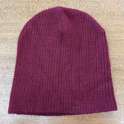 Marlboro Ribbed Beanie Hat: Maroon-unisex-