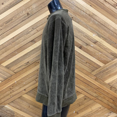 Frank + Oak- Olive Green Long Sleeve Shirt: olive green-men-LG