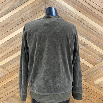 Frank + Oak- Olive Green Long Sleeve Shirt: olive green-men-LG