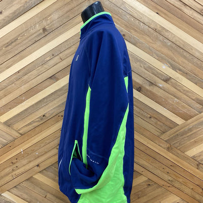 New Balance- Running Men's Jacket- MSRP $130: Navy/Neon Green-men-large