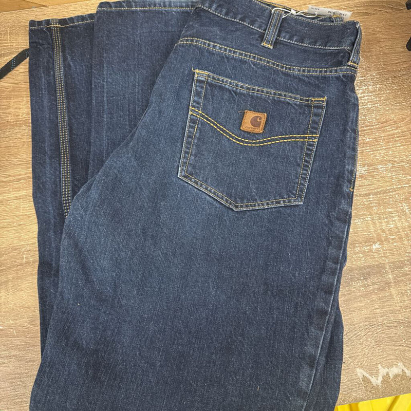 Carhartt- Loose Fit Denim Jeans- MSRP $80: Dark Blue-men-34