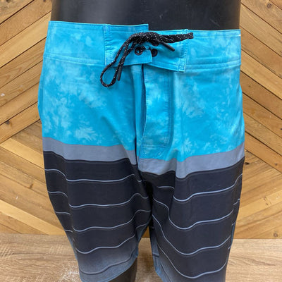 Burnside- Men's Swim Trunks: Blue/Black-men-36