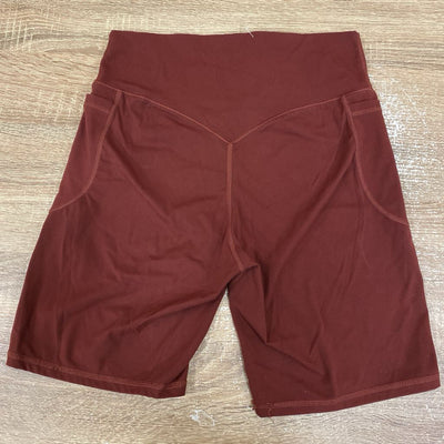 Sunzel- Women's Compression Shorts: Maroon-women-LG