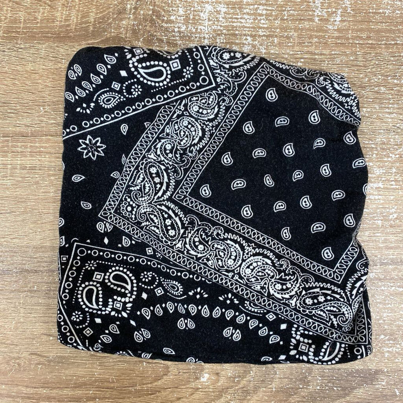 Black Bandana Neck Gaiter: black-unisex-