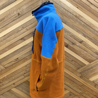 Cotopaxi Fleece Jacket: Orange/Blue-men-SM