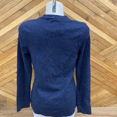 Dickies- Women's Long Sleeve Waffle Knit Shirt: Navy Blue-men-LG