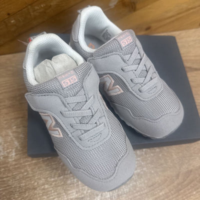 New Balance- new-b Hook and Loop- MSRP $55: grey pink -men-8T