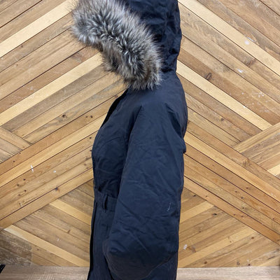The North Face- women's belted parka- MSRP $460: Black -women-XS