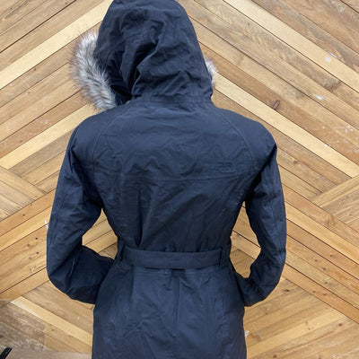 The North Face- women's belted parka- MSRP $460: Black -women-XS