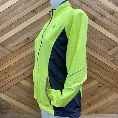 adidas - Women's Hi-Vis Windbreaker Jacket: Yellow/Grey-women-SM