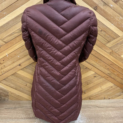 Patagonia - Women's Long Down Jacket - MSRP comp $449: Burgundy-women-SM
