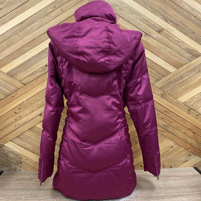 adidas - Women's Long Down Jacket - MSRP comp $250: Purple-women-MD