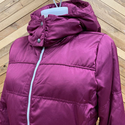 adidas - Women's Long Down Jacket - MSRP comp $250: Purple-women-MD