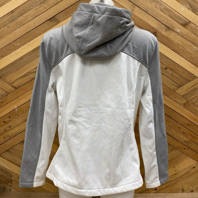 Spyder - Women's Hooded Softshell Jacket - MSRP comp $209: White/Grey-women-LG