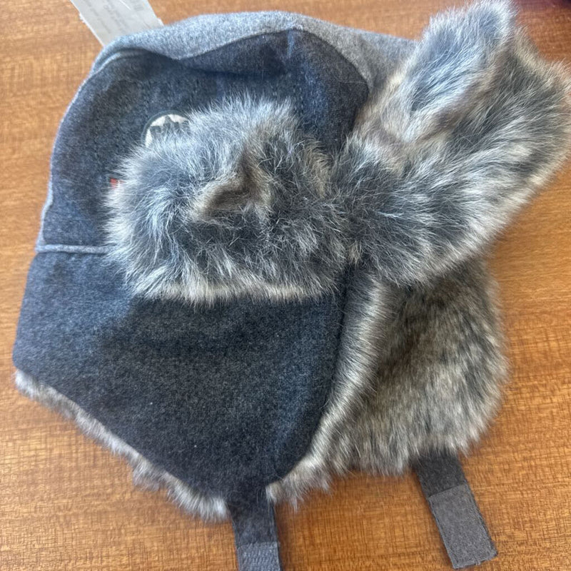CaliKids - Grey Faux Fur Lined Winter Hat: Grey-children-