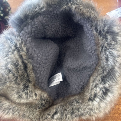 CaliKids - Grey Faux Fur Lined Winter Hat: Grey-children-