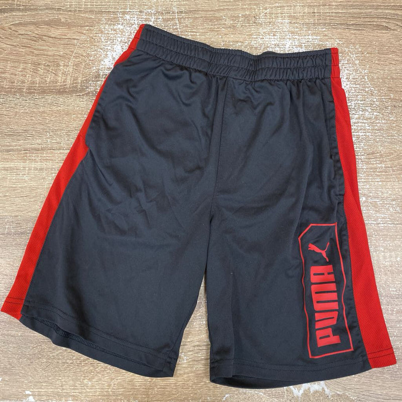 Puma - Youth Athletic Shorts: Black/Red-children-LGY