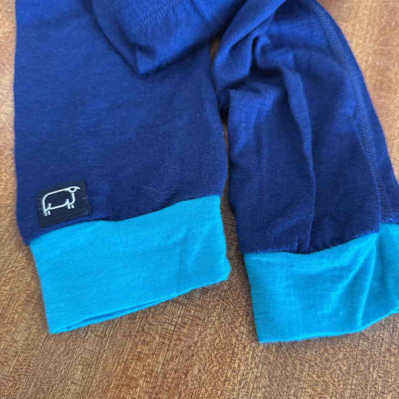 Wee Woollies - Merino Wool Base Layer Leggings - MSRP $69: Navy Blue-children-12 yr