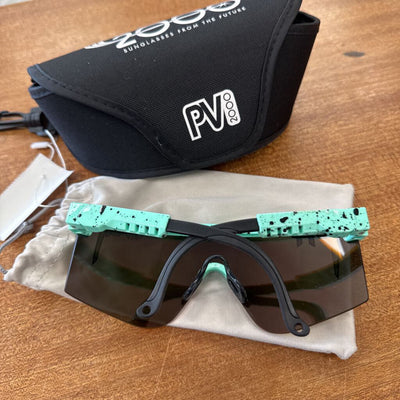 Pit Viper 2000 - Playmate Sunglasses and Case - MSRP $129 : Teal --