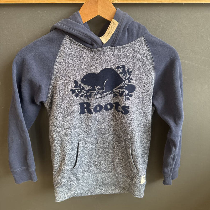 Roots - Kids Hooded Sweatshirt - MSRP $55: Navy Blue-children-large